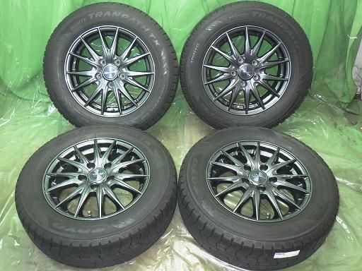 TOYO スタッドレス 20年製 weds VelvaSport2 15インチ トーヨー トランパスTX