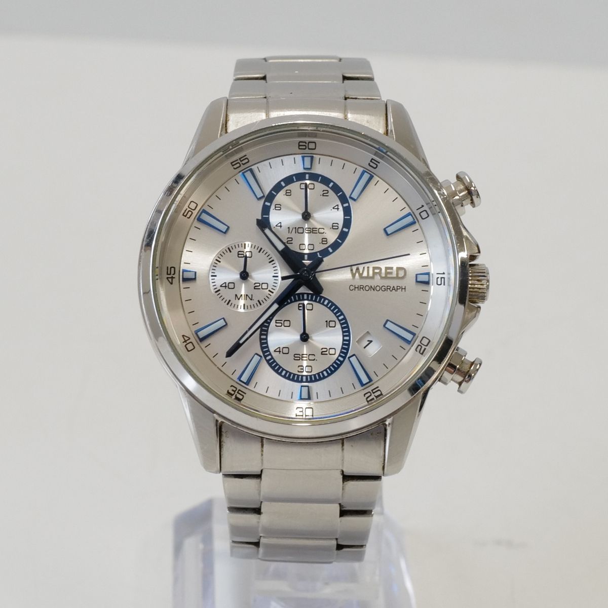 SEIKO WIRED AGAT425 メンズ 腕時計 USED美品 VD57-KND0 クロノグラフ セイコー ワイアード クォーツ 完動品 【電池交換済】 中古 X5564
