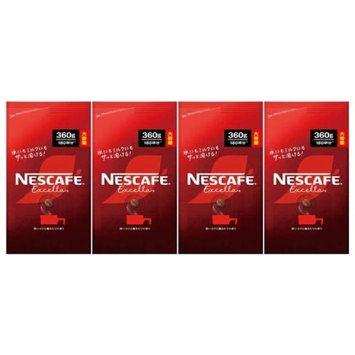 ネスカフェ エクセラ 詰替 360g インスタントコーヒー 4個セット 賞味期限2026年3月 北海道沖縄配送不可