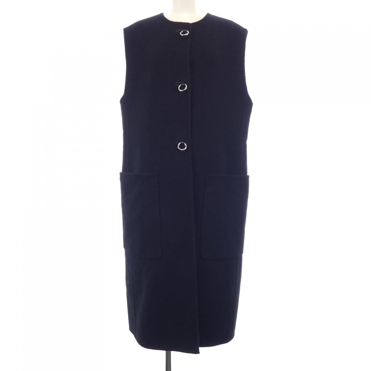 エルメス HERMES ダブルフェイス ロングジレ 3E0223DB ロングベスト