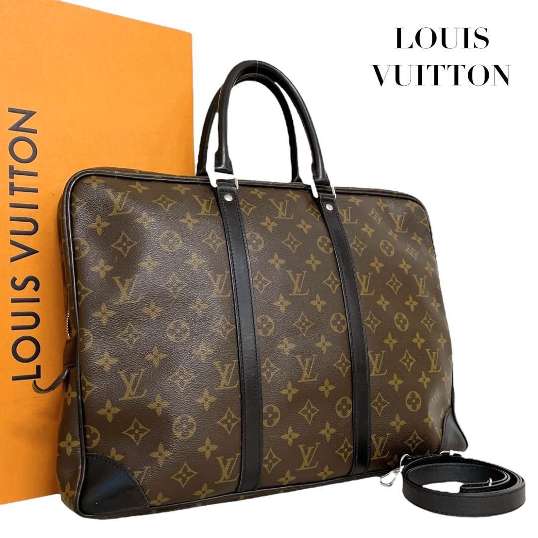 価格交渉|質問大 ♪ ルイヴィトン モノグラムマカサー 2way ドキュマンヴォワヤージュ バッグ 4254