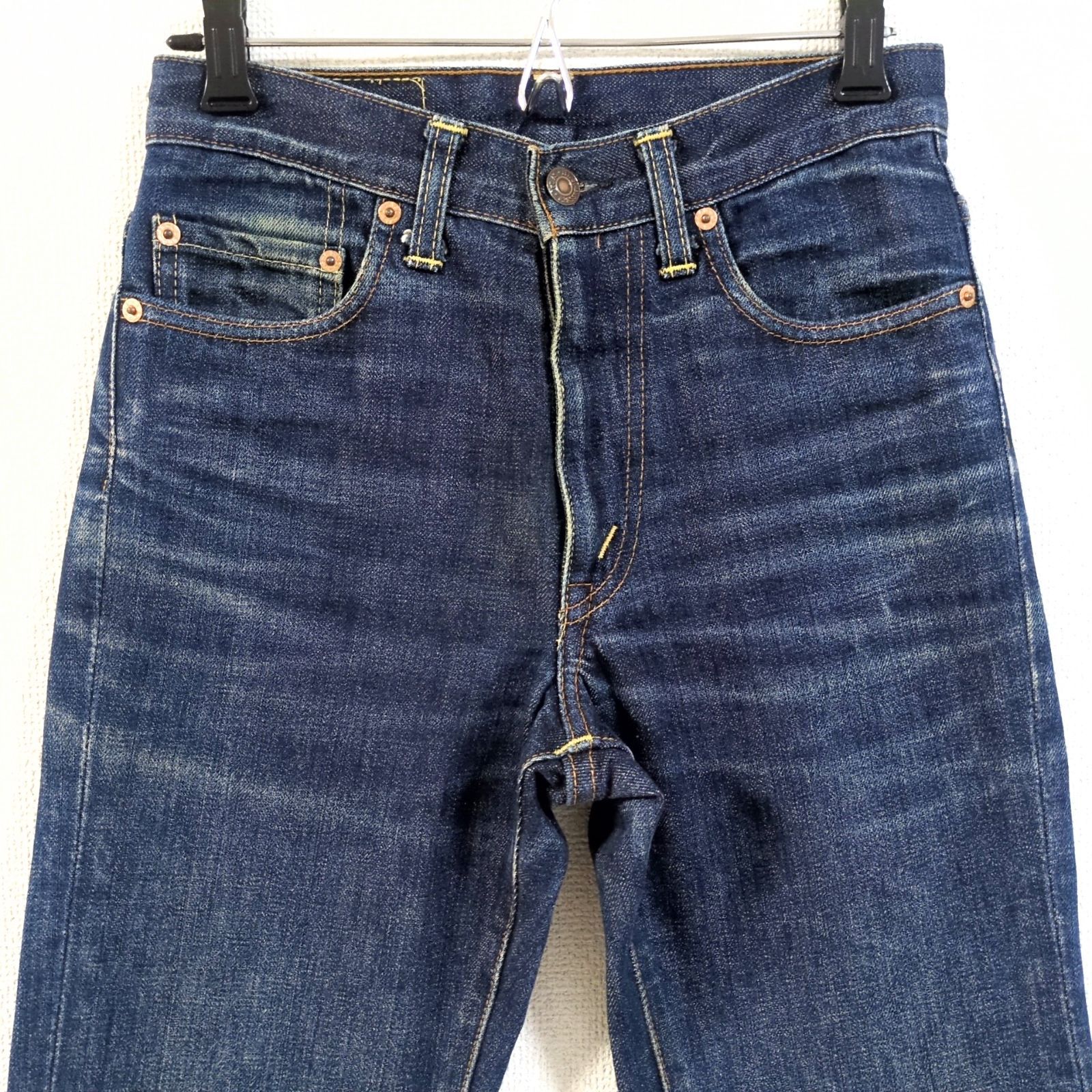 USA製◎(^w^)b Levi's リーバイス デニム パンツ ジーンズ インディゴ 綿100% 517-0217 カジュアル 定番 アメカジ 着回し 美品 ORIGINAL RIVETED 革パッチ メンズ サイズw28