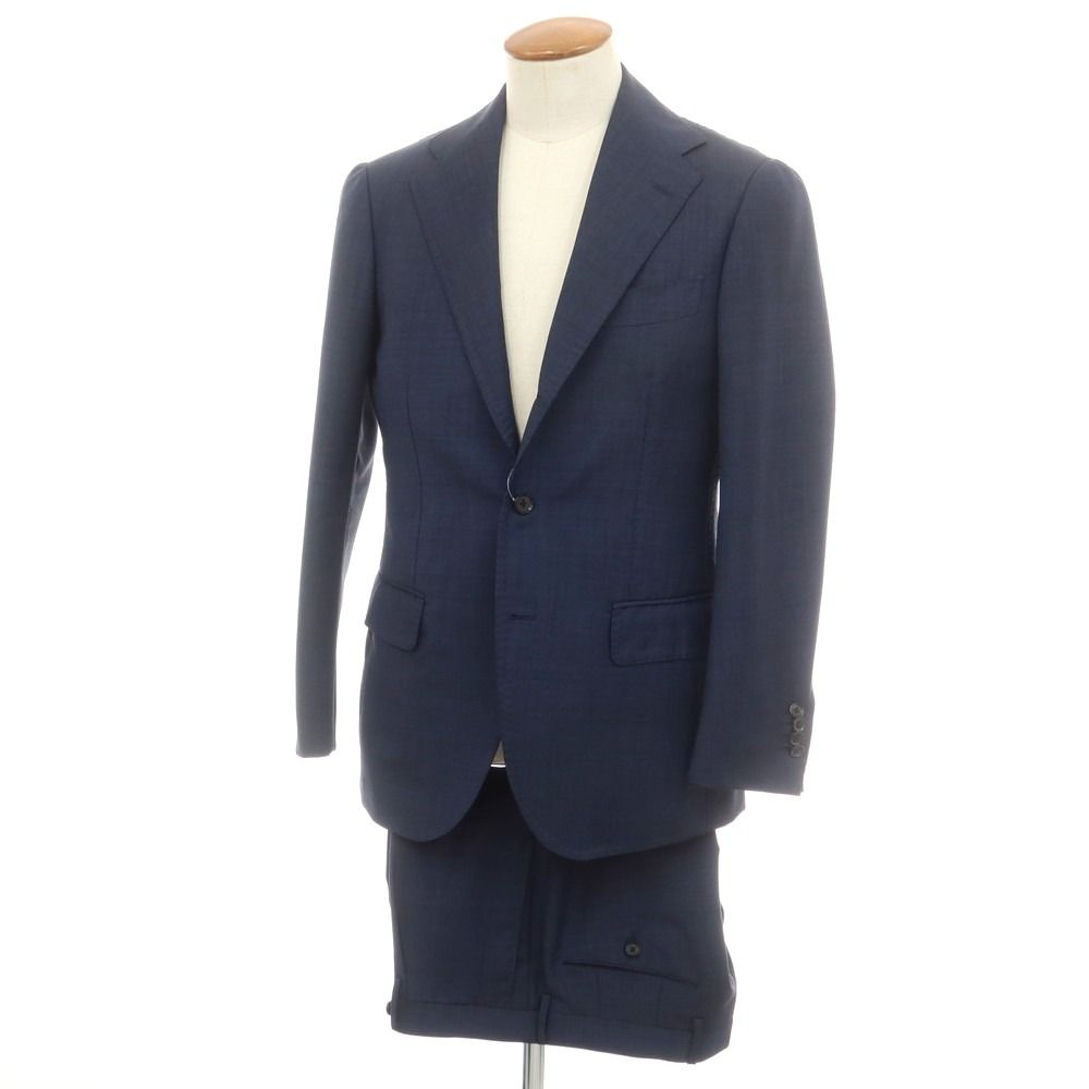 リングヂャケット RING JACKET MEISTER ウールモヘヤ 3つボタンスーツ ネイビーブルー サイズ表記なし M位 メンズ