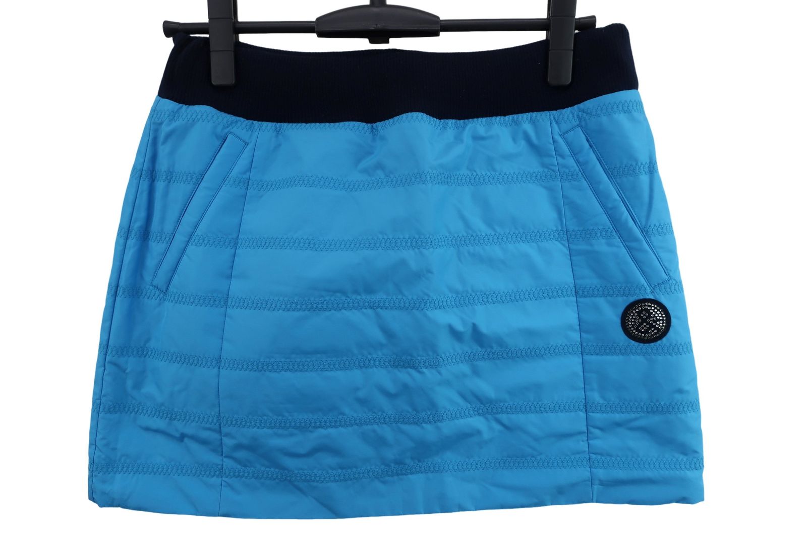 美品】and per se(アンパスィ) リバーシブルスカート ネイビー緑