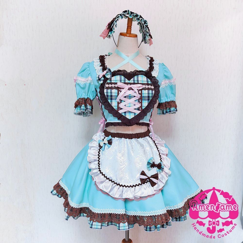 ハート♡チョコミントメイド服 - メルカリ