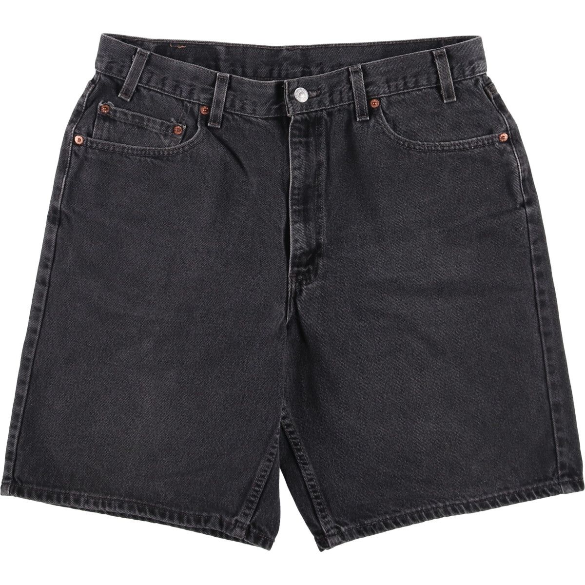 古着 00年代 リーバイス Levi s 550 RELAXED FIT ブラックデニムショーツ ショートパンツ メンズw35相当|eaa542862