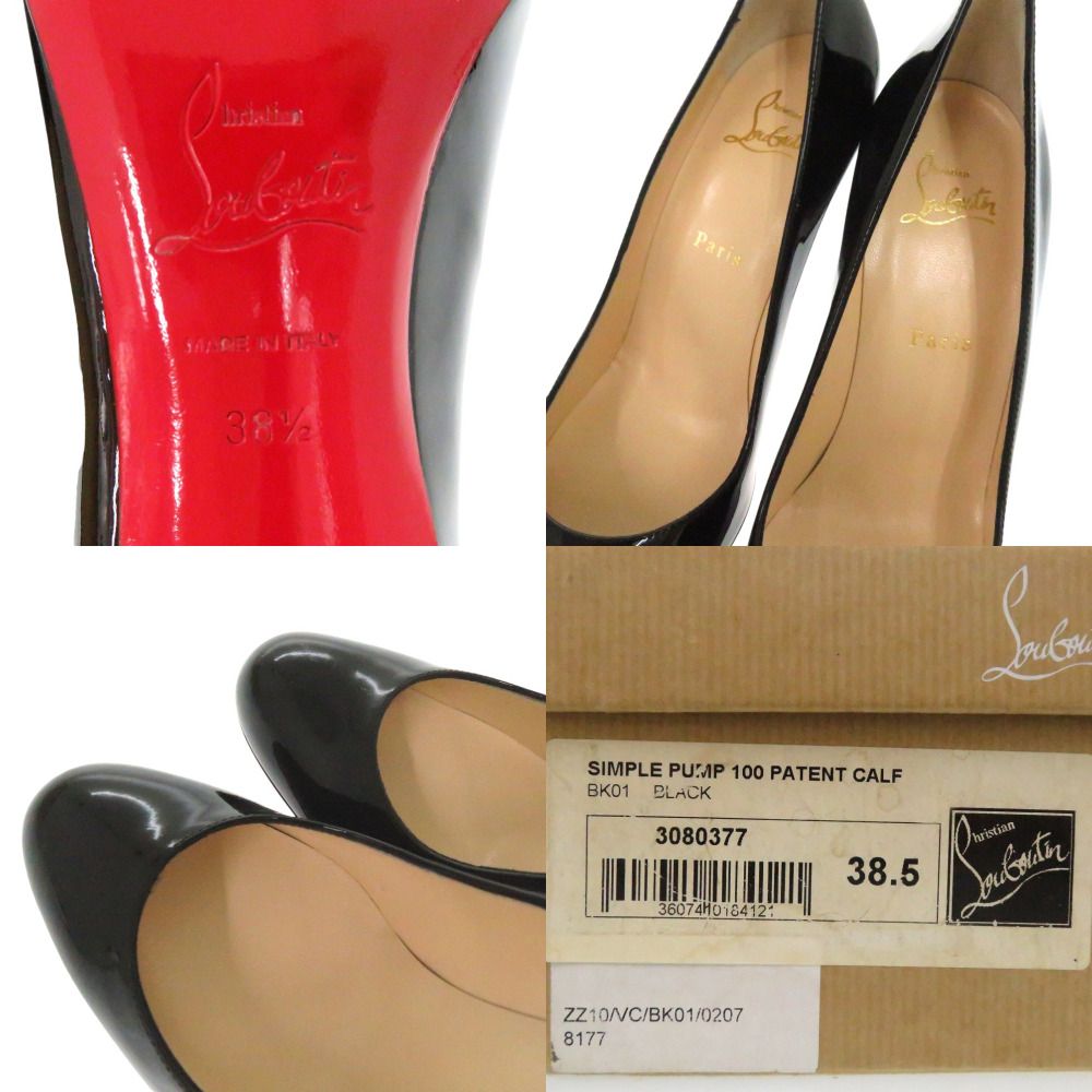 美品‼️ルブタンSIMPLE PUMP 100 PATENT CALF 38