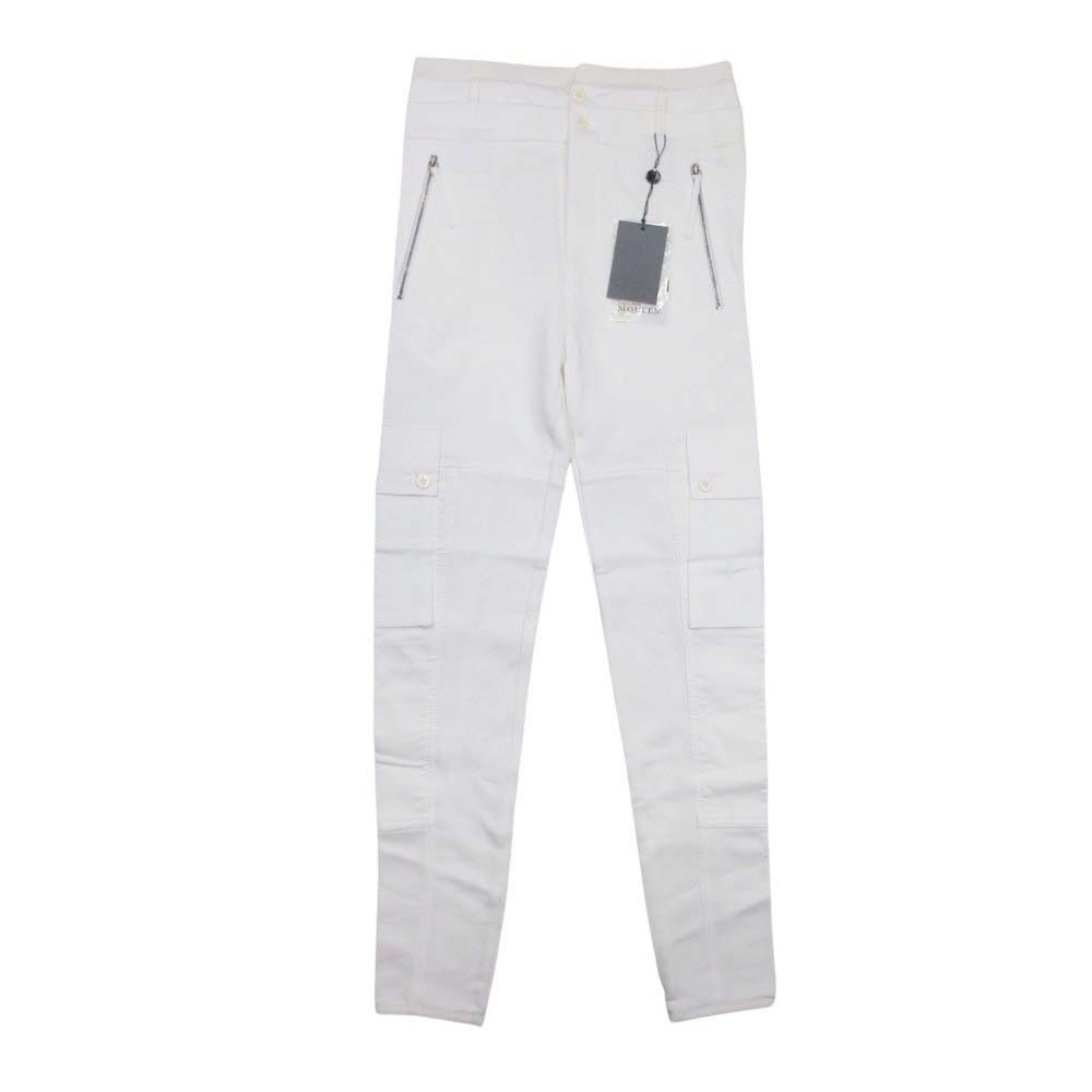 ♥ ALEXANDER McQUEEN アレキサンダーマックイーン スウェット カーゴパンツ パイピング トラウザー 46 白 ホワイト メンズ 古着
