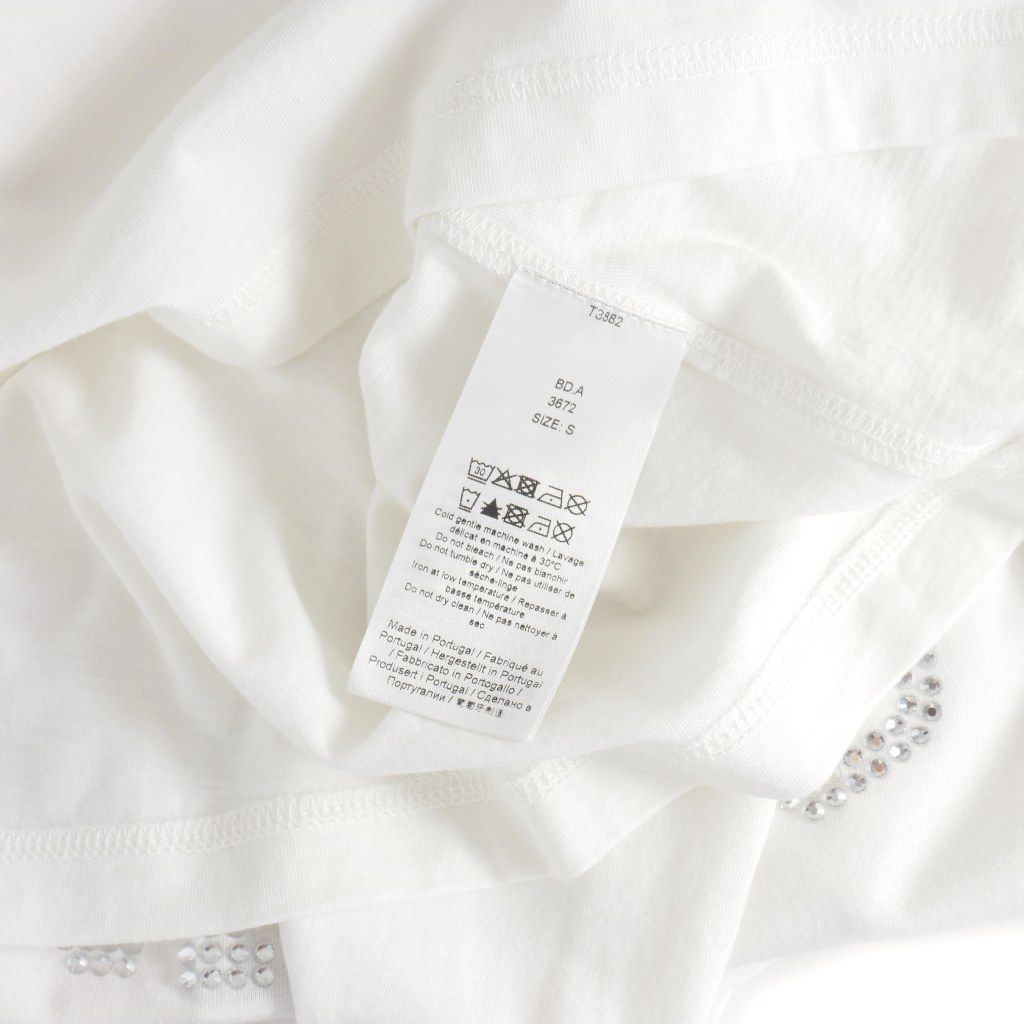 ガニー GANNI TEE RHINSTONE L/S バック ラインストーン カットソー  