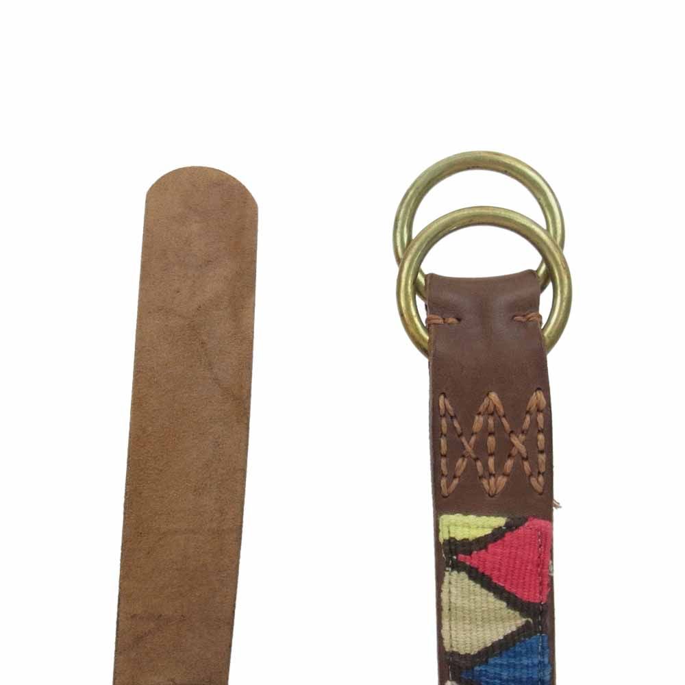 VISVIM ビズビム ベルト 14AW DOUBLE RING BELT MAYAN 民族柄 ダブル