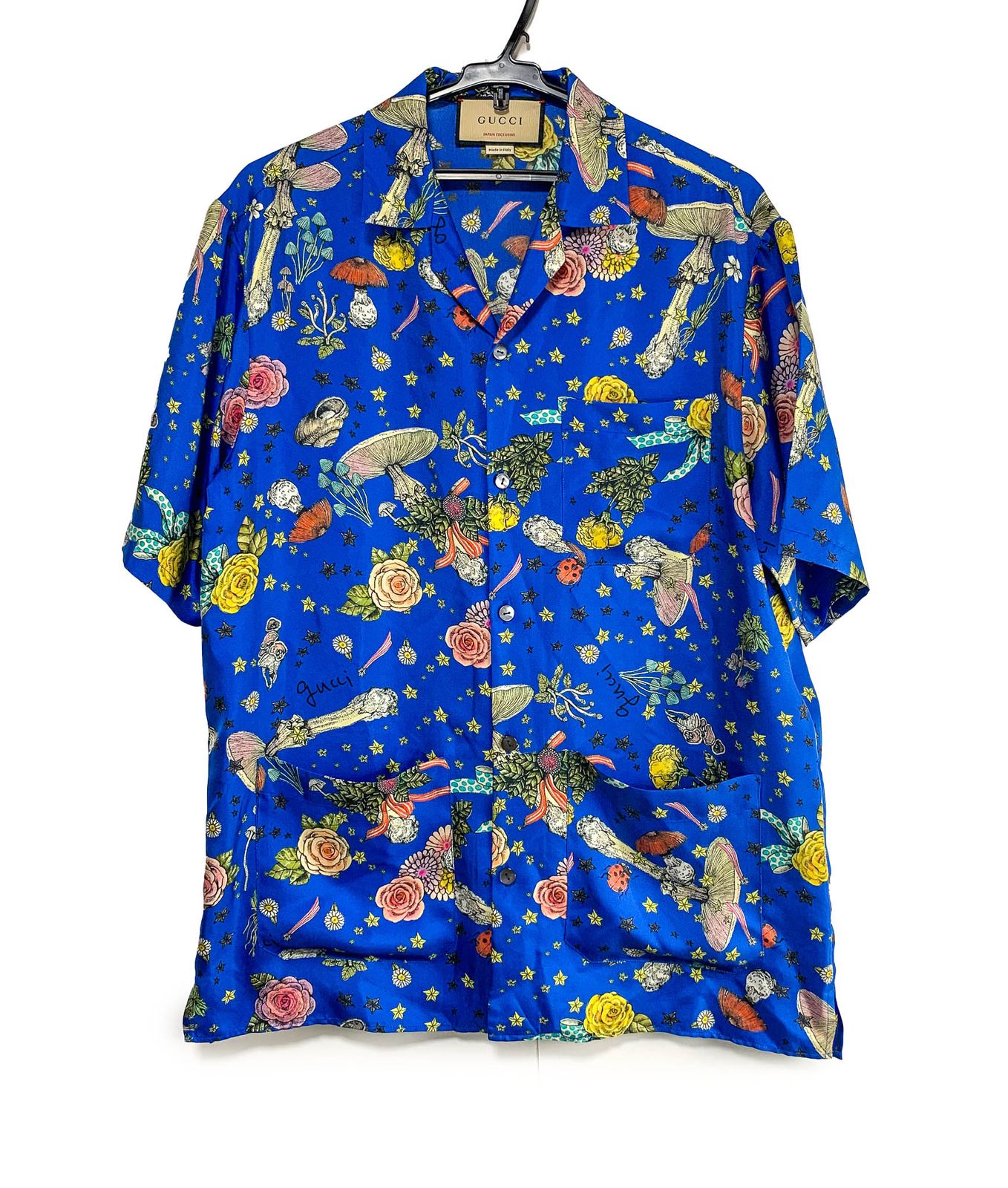 GUCCI グッチ ヒグチユウコ マッシュルーム プリント ボウリングシャツ 