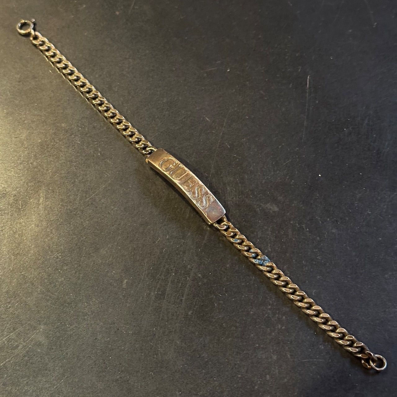 SILVER925 GUESS DESIGN PLATE BRACELET/シルバー/ブレスレット 