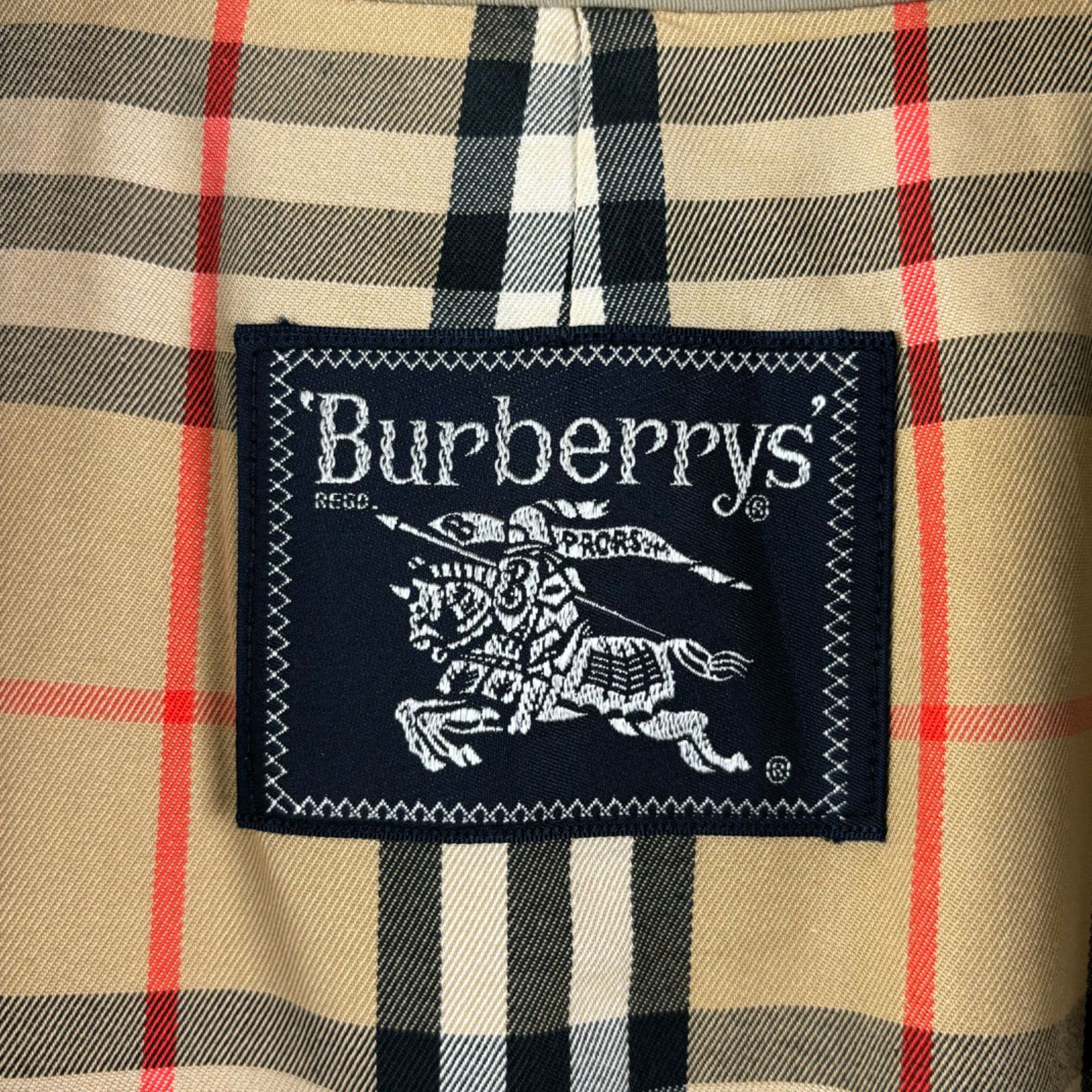 old vintages Burberrys' Burberry Soutien Collar Coat オールド バーバリー ヴィンテージ ステンカラーコート スプリングコート ベージュ 内側ノバチェック柄 96 180