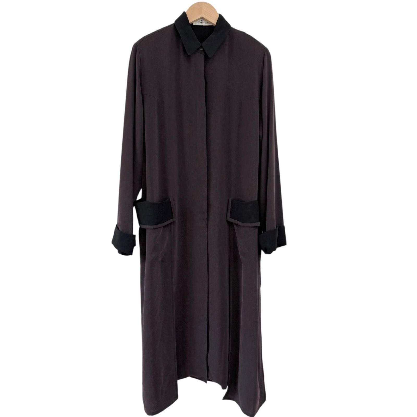 ＨＩＲＯＫＯ　ＫＯＳＨＩＮＯロングワンピース セール】 【日本製】ストライプデザインシャツワンピース