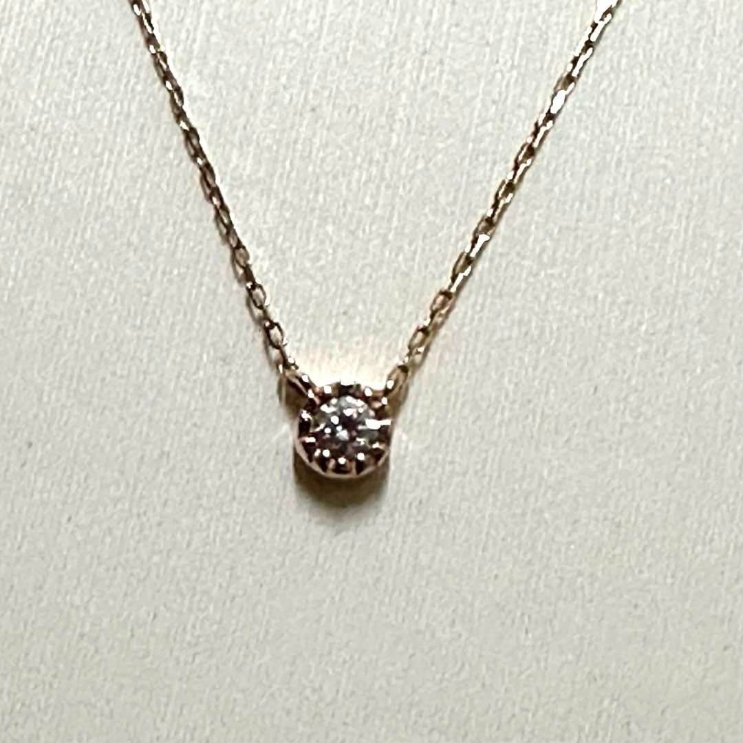 極美品 ETE エテ ネックレス K10PG ダイヤモンド ピンクゴールド