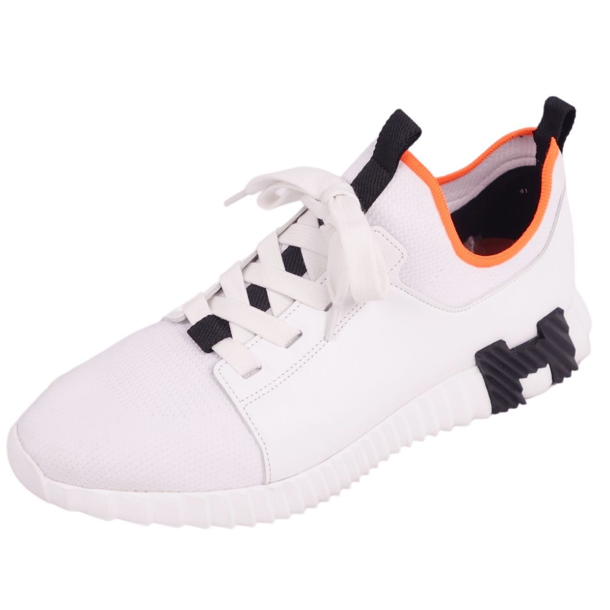 美品 エルメス HERMES スニーカー Depart デパール レースアップ 