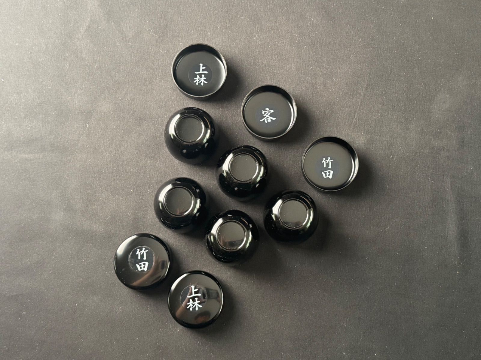 茶道　七事式　茶歌舞伎道具　木製真塗盆　木製黒小棗　掛ふくさ 茶道具 七事式用品 茶歌舞伎盆 真塗 木製 裏千家 真塗り 茶道