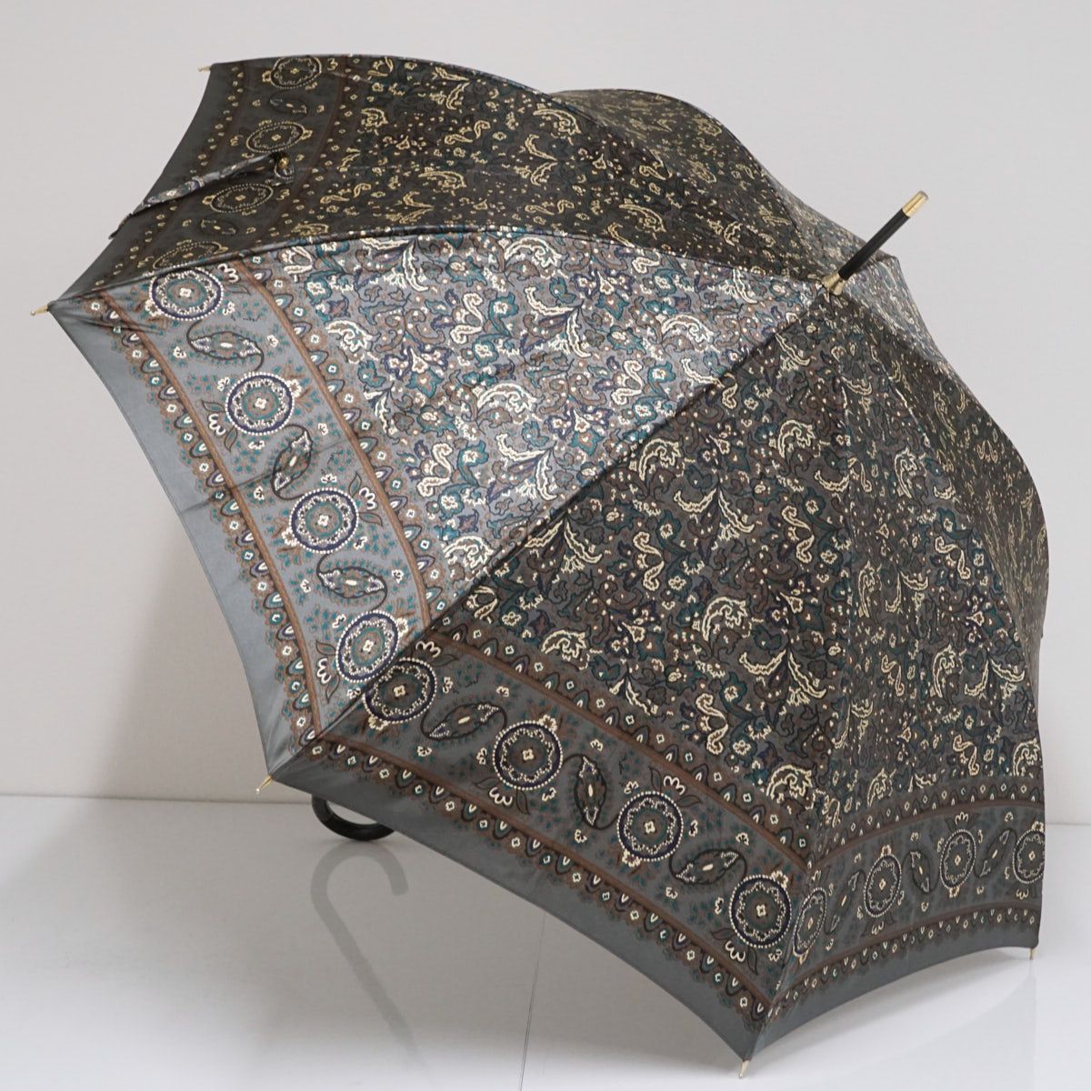 KENZO ケンゾー 高級傘 USED美品 エスニック グレー ブランド ジャンプ