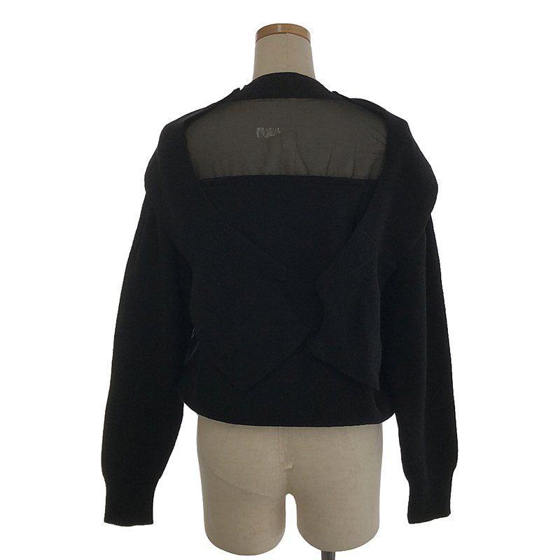 美品】 sacai / サカイ | 2023AW | Chiffon Mix Wool Knit Cardigan