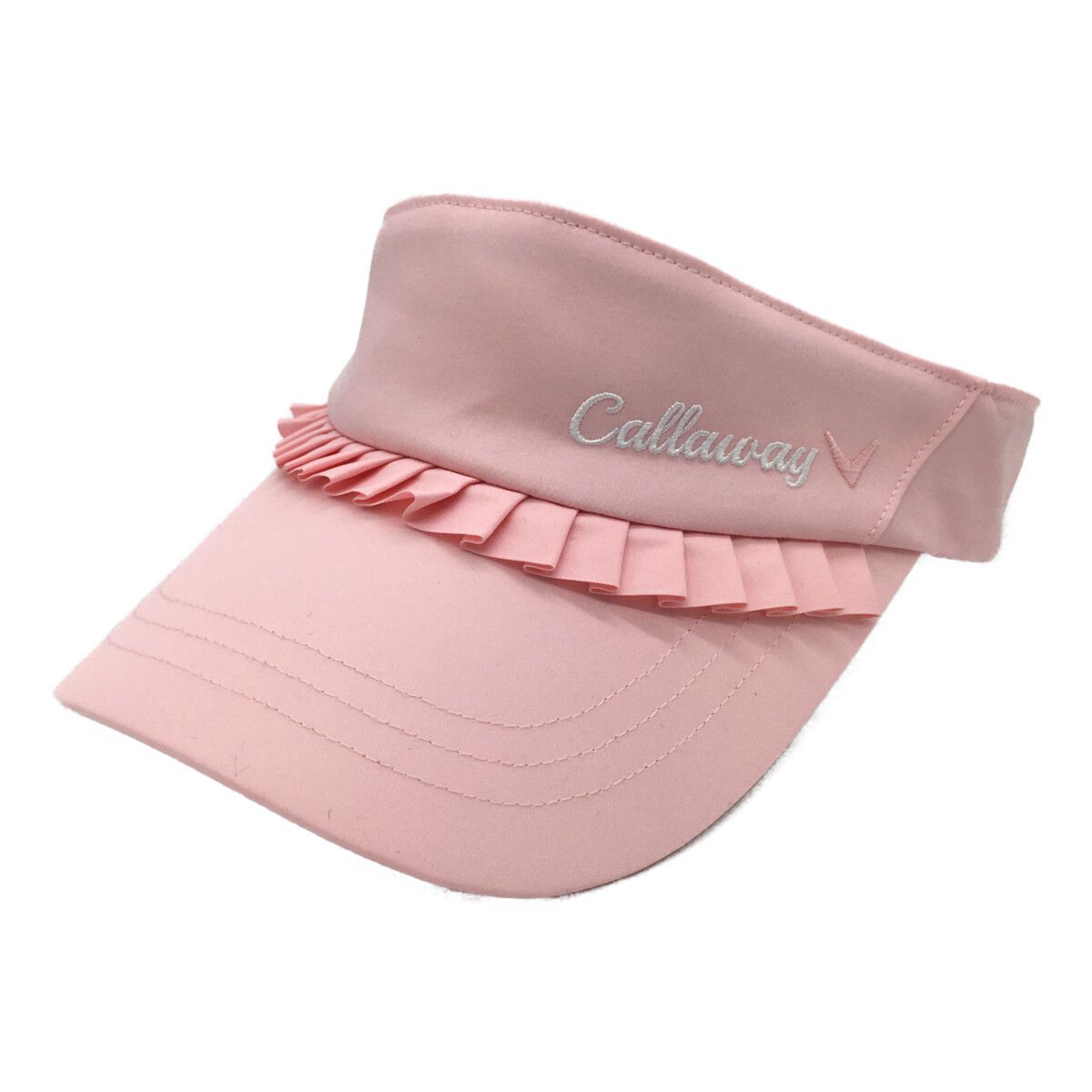 中古 キャロウェイ Callaway サンバイザー フリー ピンク プリーツ