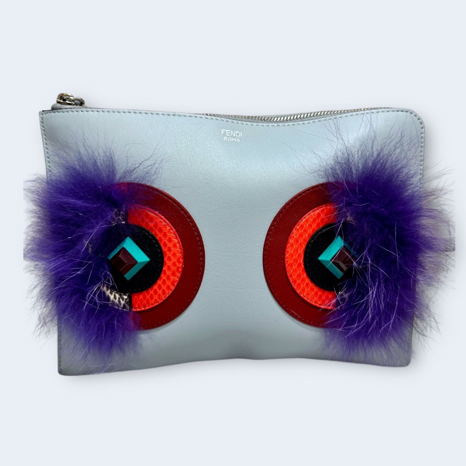 美品！FENDI フェンディ モンスター クラッチバッグ セカンド