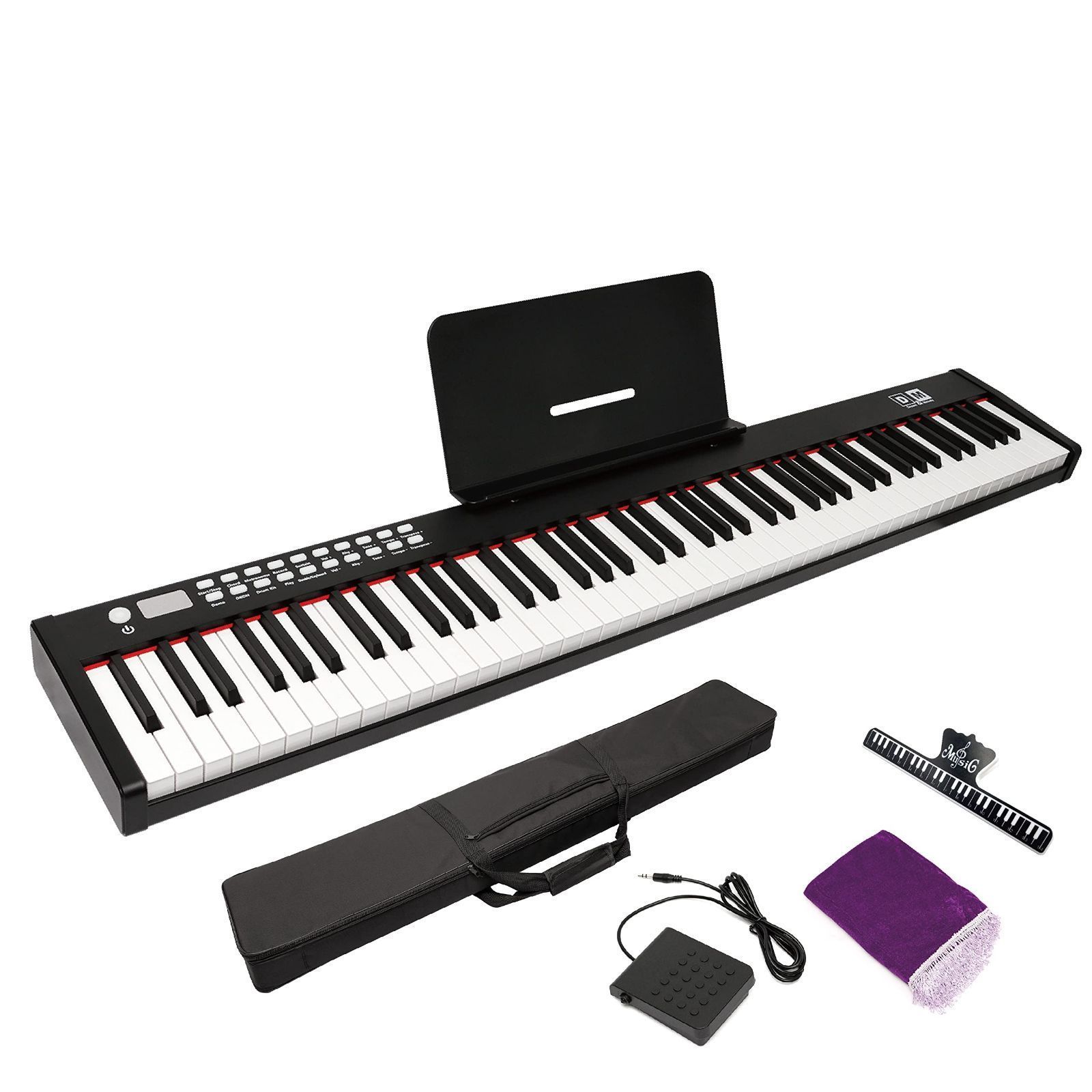 電子ピアノ 88鍵盤 キーボードピアノ ペダル付き - 器材