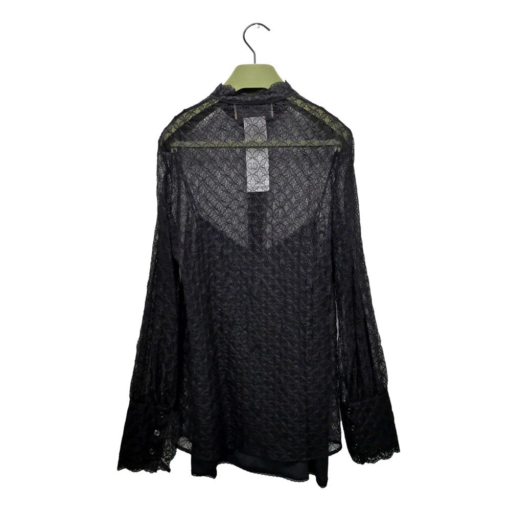 【名東】グッチ シースルーシャツ インナー付 38サイズ ブラック 黒 717104 長袖 レディース 女 服 名東】グッチ シースルーシャツ インナー付 38サイズ ブラック