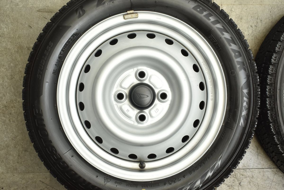 車 【バリ溝 スタッドレス】ダイハツ スチール 14in 4.5J +40 PCD100 