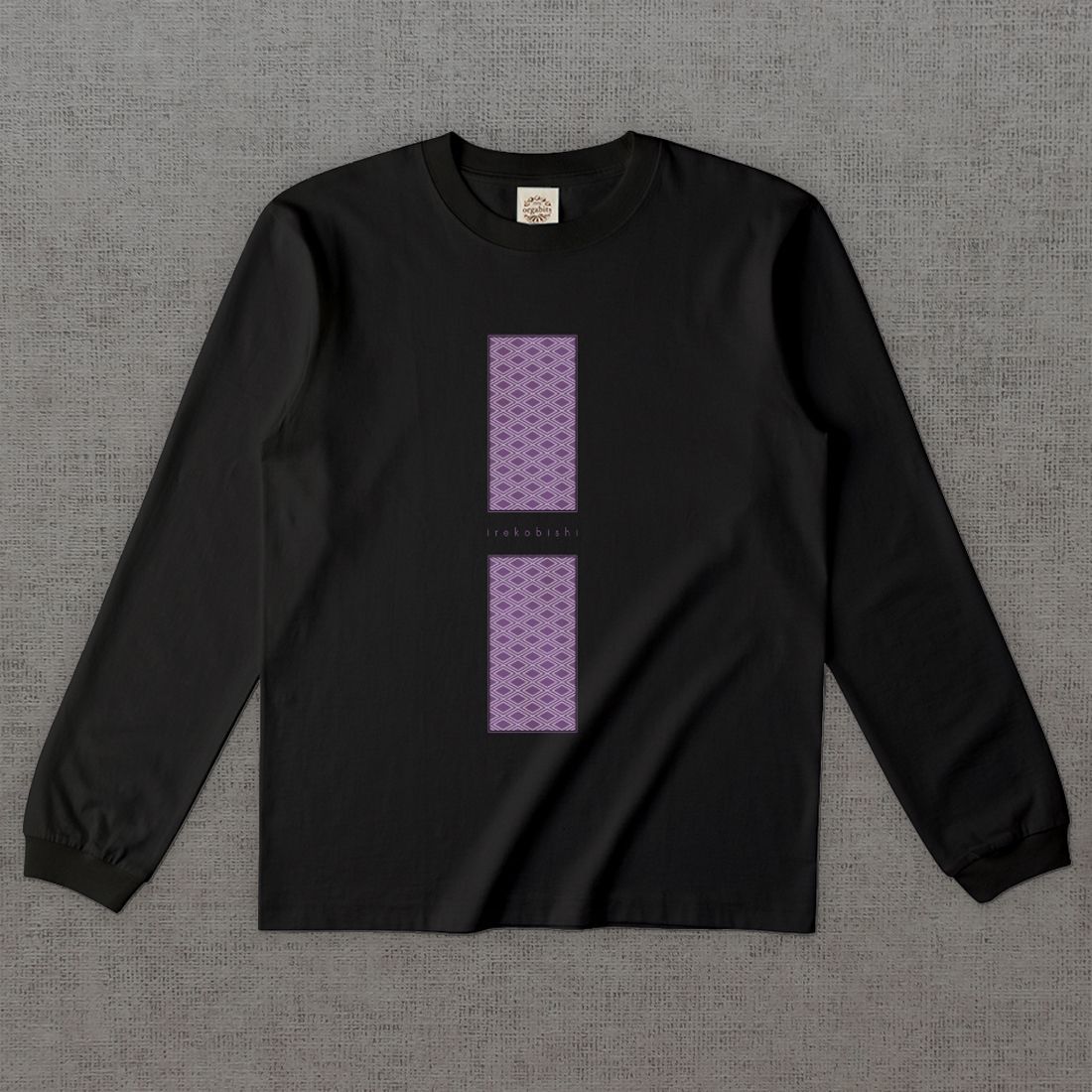 和柄長袖Tシャツ　入れ子菱 -彩・角-［長袖］