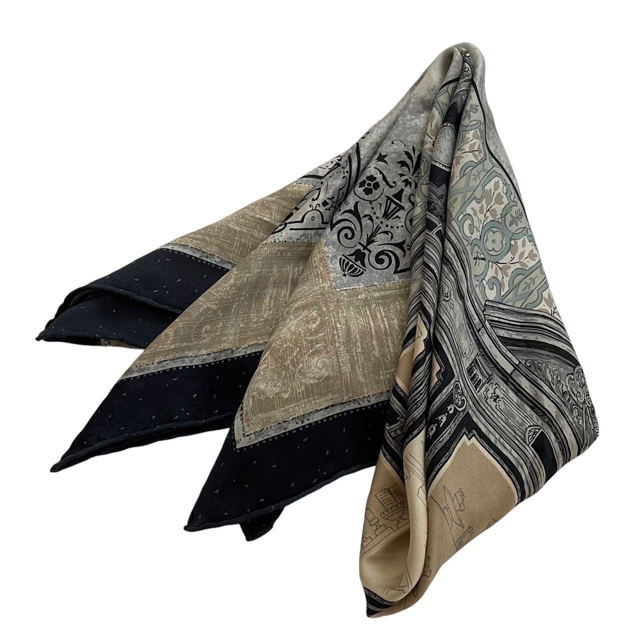 LOUIS VUITTON ルイヴィトン スカーフ 紺 マルチカラー 大判 ストール