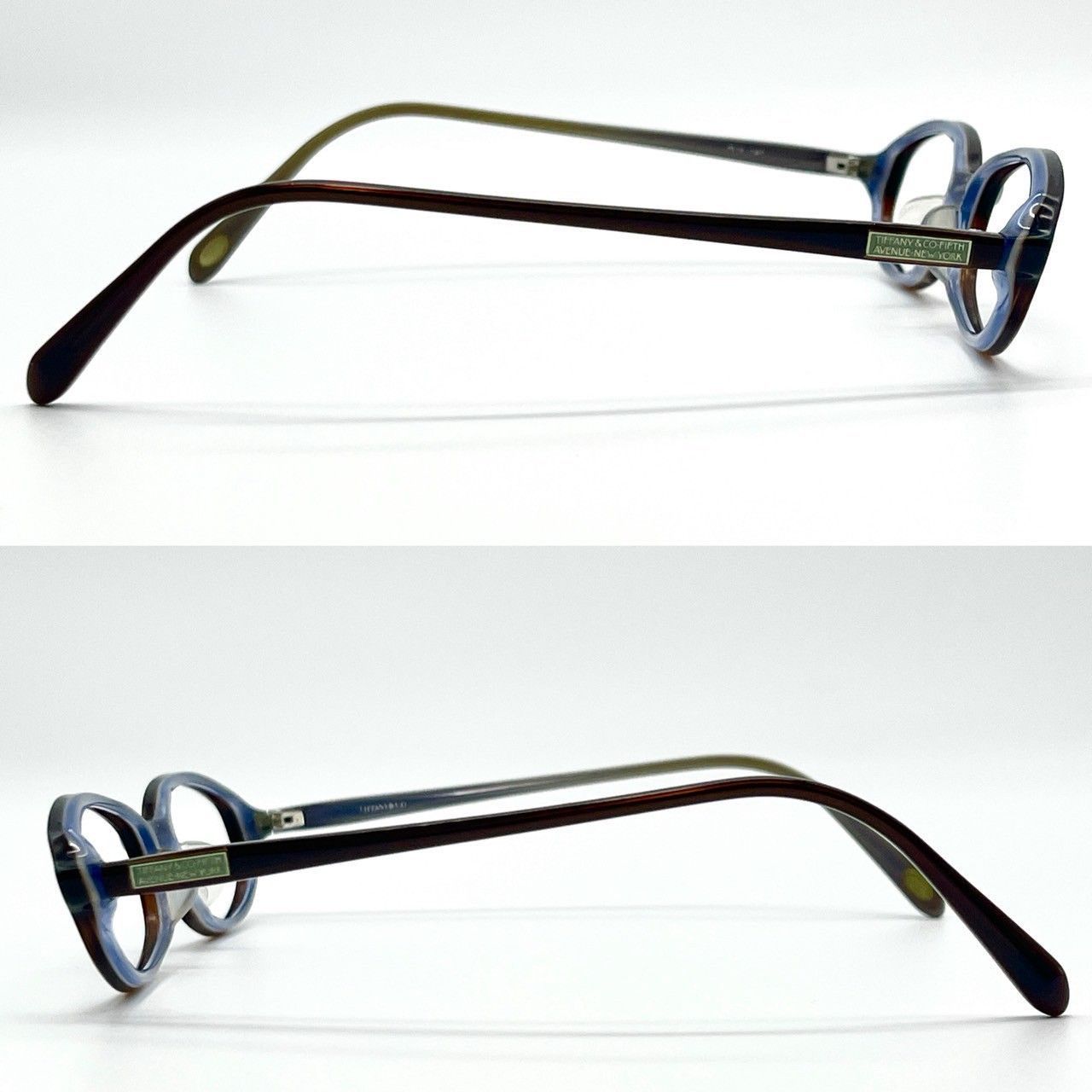 ティファニー 眼鏡フレーム 伊達眼鏡 ダークブラウン ゴールド 美品  