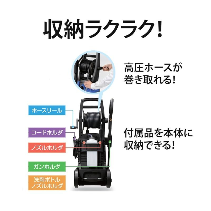 HiKOKI ハイコーキ 家庭用高圧洗浄機 水道接続式 AC100V 1200W 10m高圧ホース付 自吸機能付 FAW110SB 1