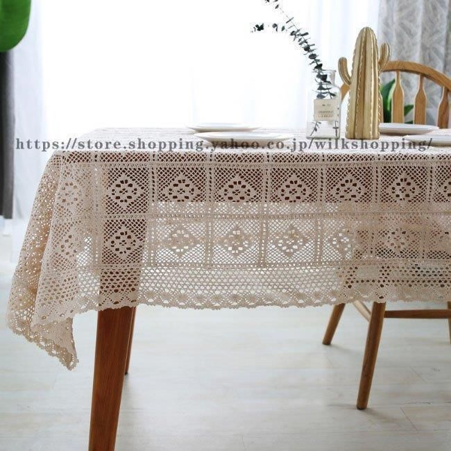 アンティークリネン 白糸手刺繍 お手仕事 リネン テーブルクロス