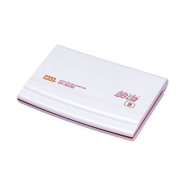 (まとめ）マックス 瞬乾スタンプ台 大形 赤紙箱入 SA-302SEカミバコ 1セット（10個）【×5セット】