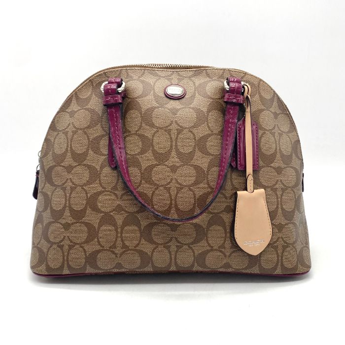 COACH コーチ シグネチャー 2way レザー ハンド ショルダー バッグ eH09104A