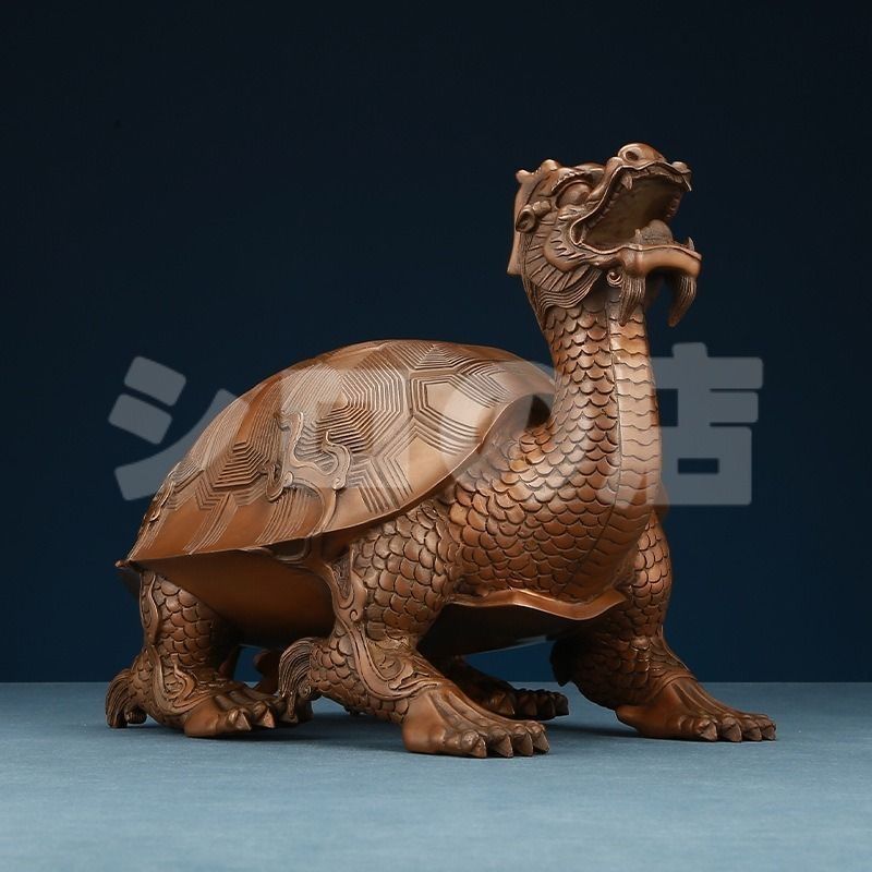 龍亀 亀 置物 オブジェ 銅製 運 金運 健康運 出世運 家庭運 家内安全 インテリア 玄関 リビング 贈り物 プレゼント 魔除け オフィス 飾品 工芸品 幸運 長寿 豪華