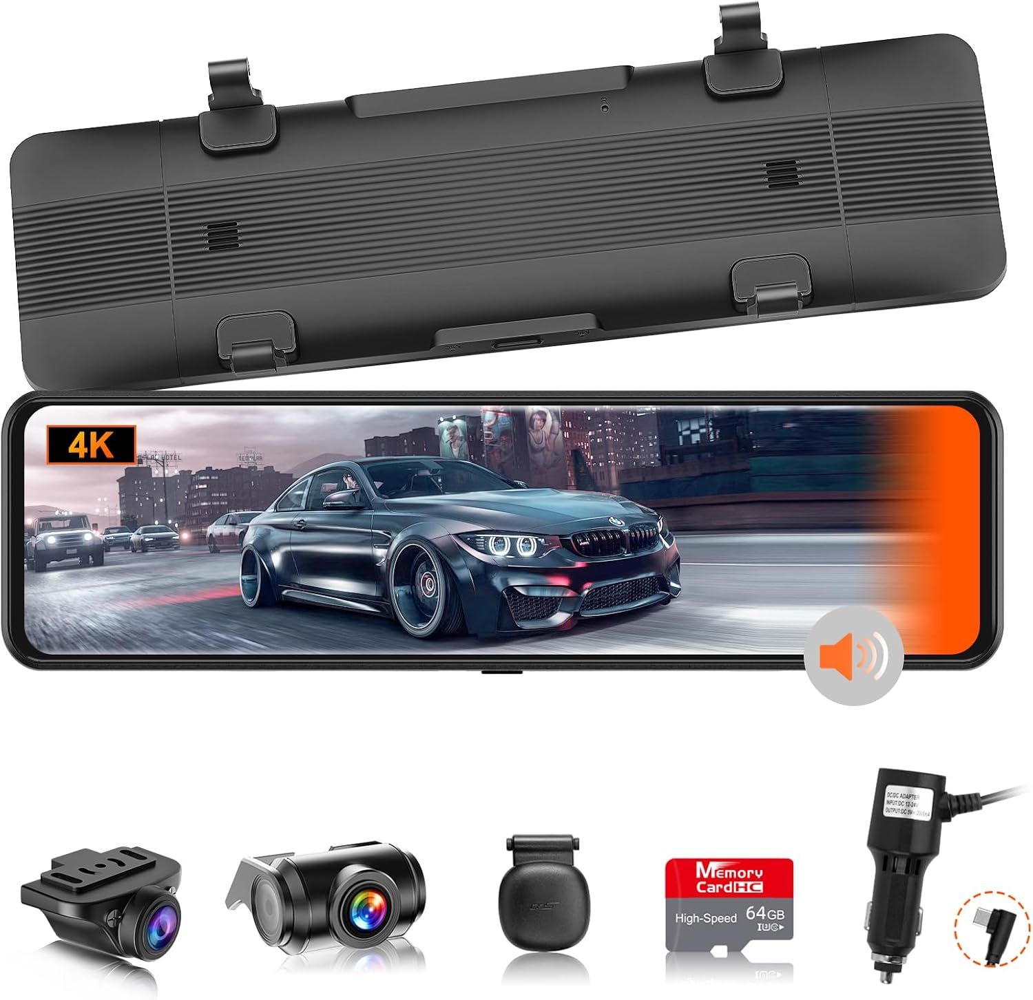 ドライブレコーダー　4K 分離式ミラー型　DC209 口コミ評判】VANBAR DC209ドライブレコーダー ミラー型 分離式