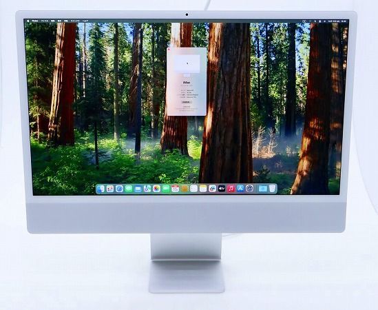 Apple iMac 24インチ 2021 シルバー A2438 Apple M1 3.2GHz 16GB 1TB Retina 4.5K 4480x2520 macOS Sequoia 電源アダプタ