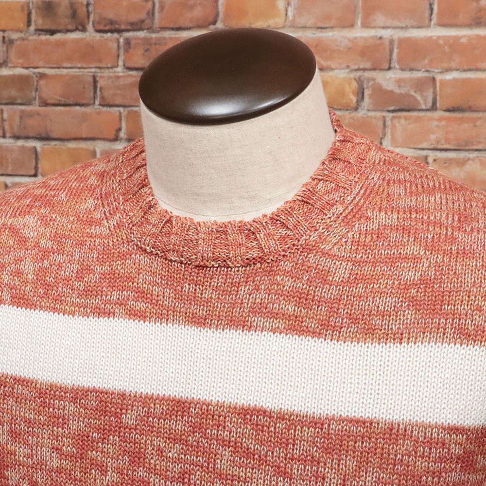 春夏/Settefili Cashmere/50サイズ/ 丸首ニット ROMA6HRM 強撚糸 清涼 