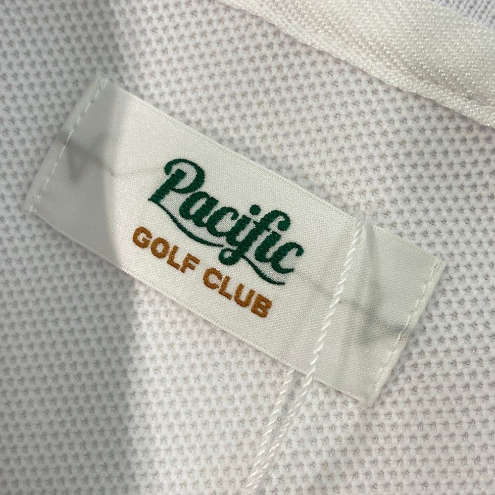 サイズ：S PACIFIC GOLF CLUB　パシフィック ゴルフクラブ 2024年モデル 長袖ポロシャツ プリント  ホワイト系 [240101423324] ゴルフウェア メンズ ストスト サイズ：S PACIFIC GOLF CLUB パシフィック ゴルフクラブ 2024年
