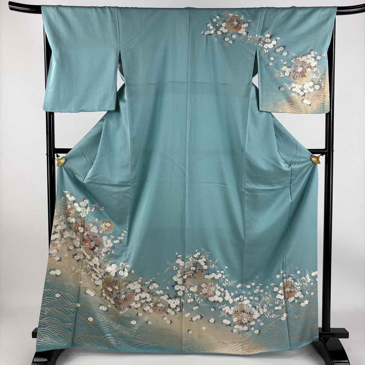 売約品　特注誂え‼︎ 長尺　トールサイズ　TL 作家物　友禅訪問着‼︎ トールサイズ 訪問着レンタル hw1481 高身長 166cm〜173cm 卒業式 母