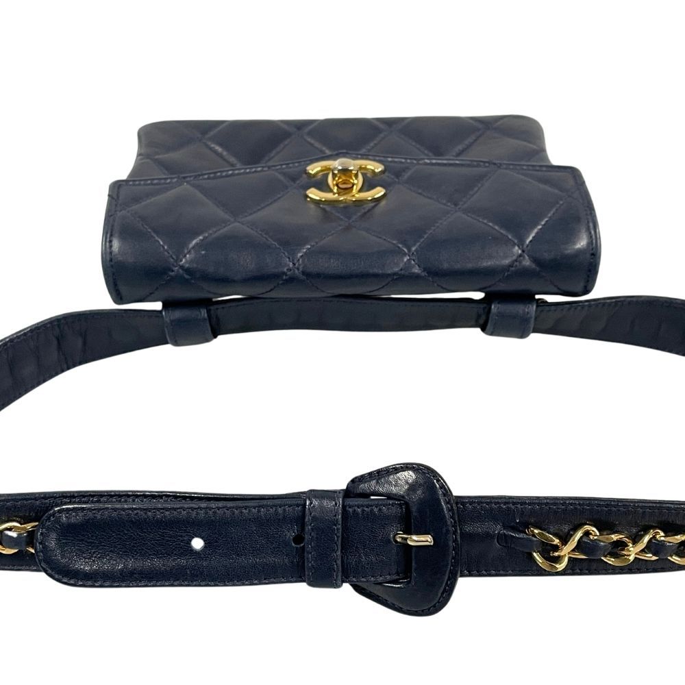 CHANEL シャネル ヴィンテージ品 マトラッセ ウエストバッグ レザー  