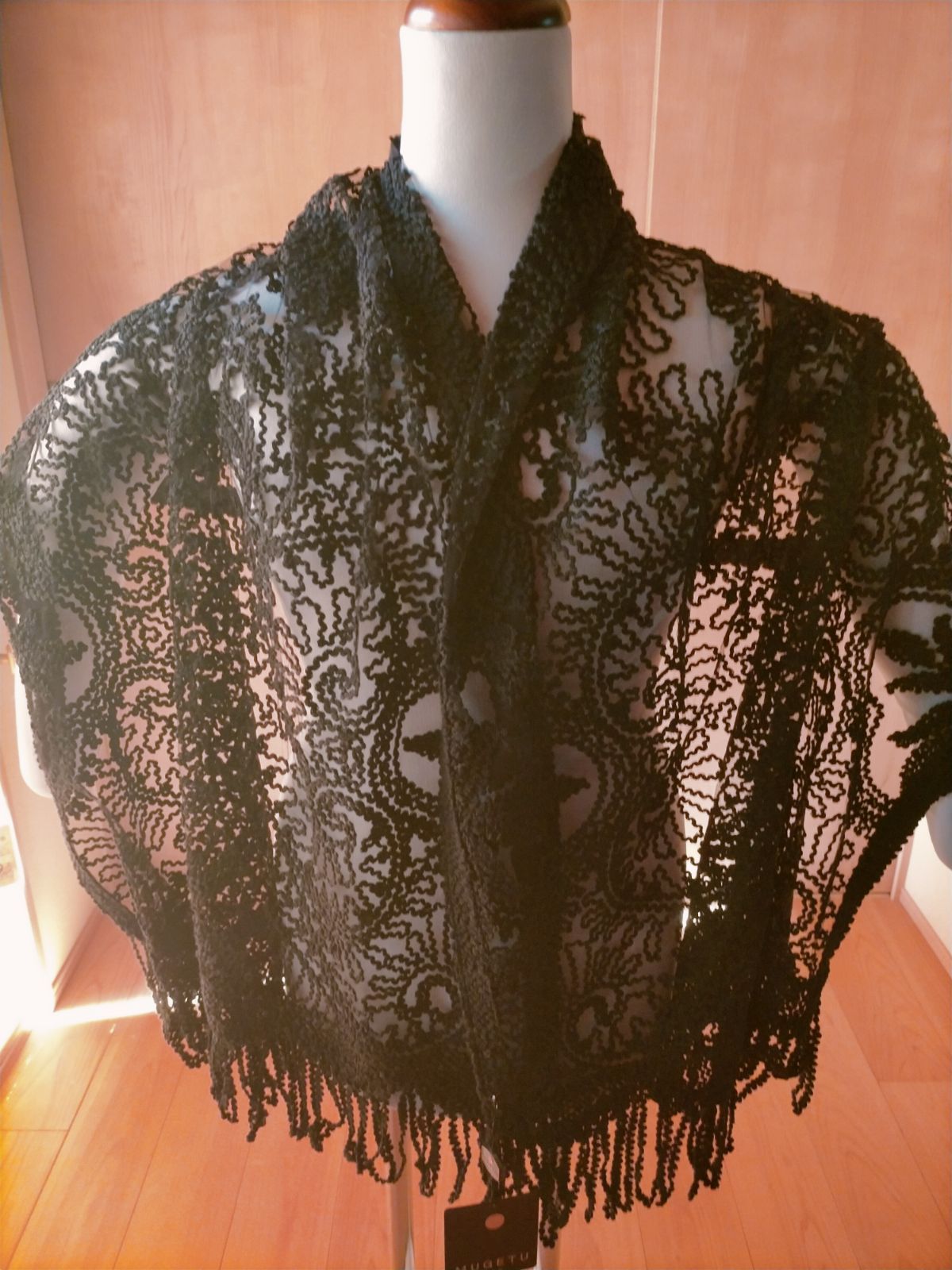 新品☆無月 本場奄美大島泥染絣糸 レースショール - メルカリ 