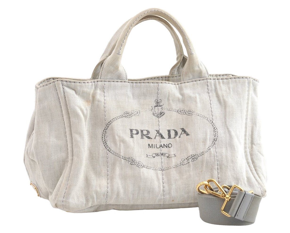 PRADA プラダ ヴィンテージ カナパ M キャンバス 2Way ショルダー 