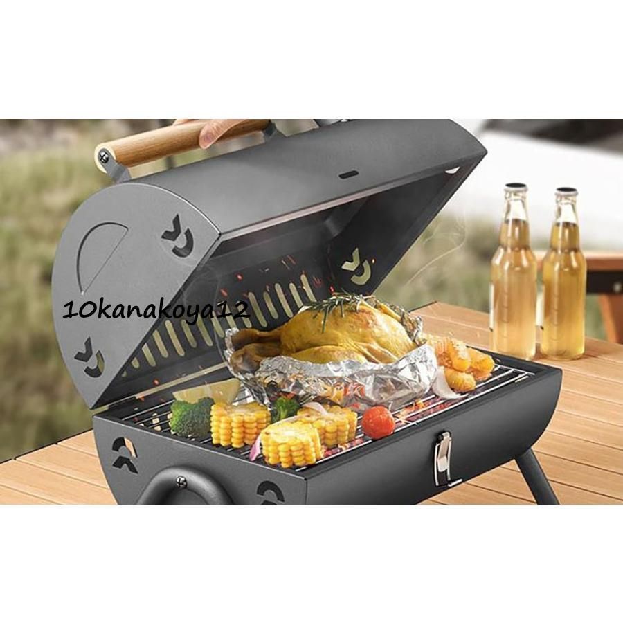 バーベキュー 焚き火台 卓上バーベキューグリル BBQグリル 鉄板付き 網付き 焼き台 卓上バーベキュー アウトドア 軽量 蒸し焼き3 5人用 f5Oc773