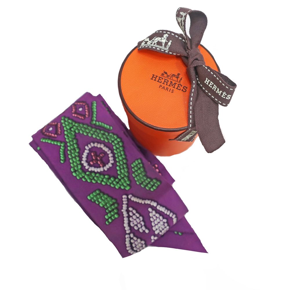 HERMES*エルメス* ツイリー ケリーアンペルル*パープル 名東】【HERMES】エルメス ツイリー ケリーアンペルル パープル系