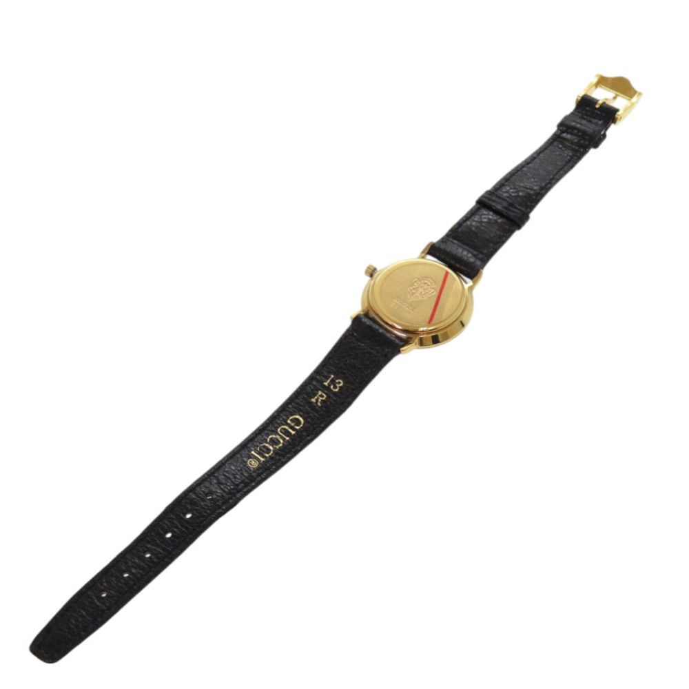 GUCCI グッチ 3000.2.L クォーツ 腕時計 ブラック ゴールド 美品 グッチ 3000.2.L リザード GP ヴィンテージ ブラック