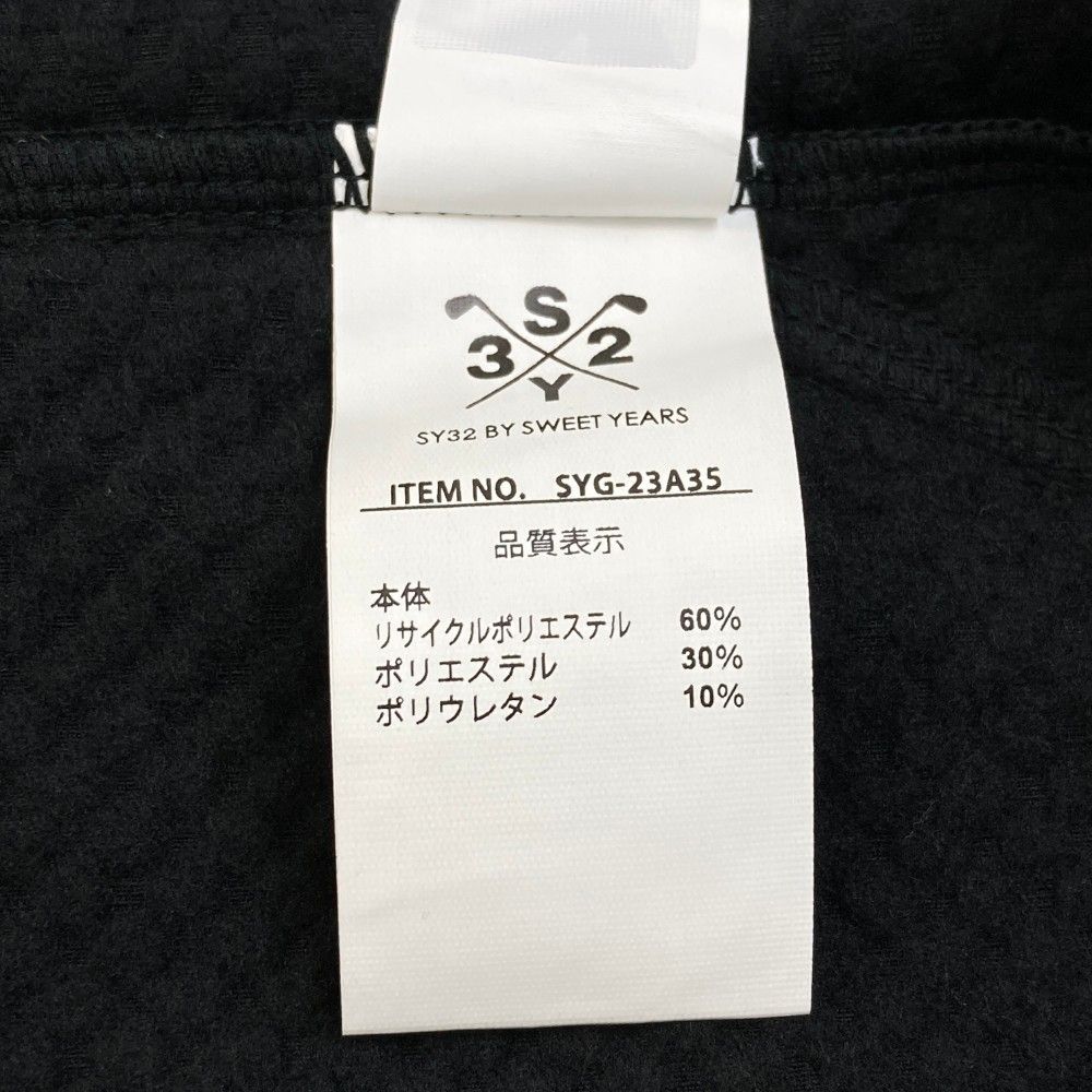 サイズ：M SY32 BY SWEET YEARS GOLF エスワイサーティトゥ SYG-23A35 ジップジャケット  ブラック系 [240101419600] ゴルフウェア メンズ ストスト 新品】SY32 BY SWEET YEARS GOLF エスワイサーティトゥ SYG