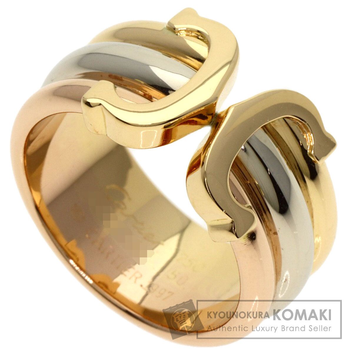 Cartier 2Cリング サイズ50 Cartier カルティエ C2リング #50 10号 K18PG 2Cリング C