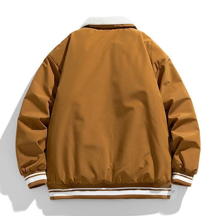 ジャケット スタジャン メンズ 中綿ジャケット 裏起毛ジャケット ショート丈 冬 大きいサイズ ボア おしゃれ 無地 ふわふわ 暖かい 裏起毛スタジャン メンズ スタジアムジャケット 裏起毛 あったか